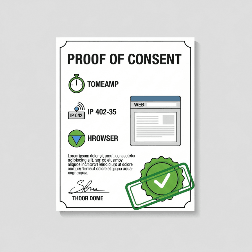 To visually explain the concept of a TrustedForm certificate as a digital form of evidence for TCPA compliance.
