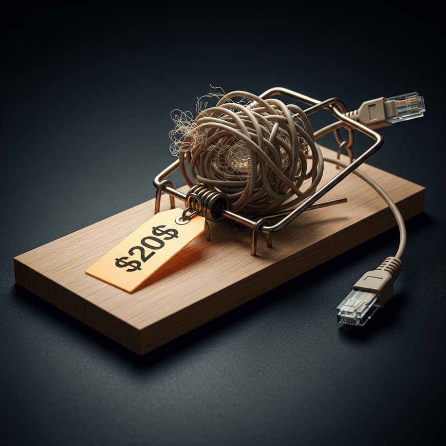 To illustrate the 'Aggregator Trap' concept, showing how a low price can lead to a complicated and frustrating situation for insurance agents.