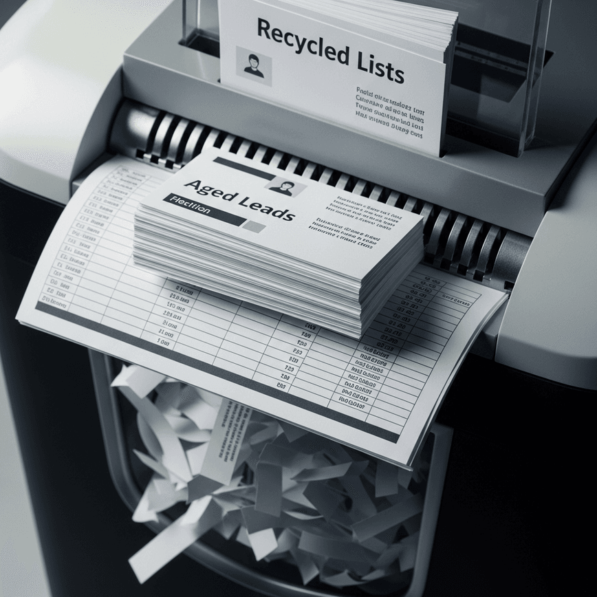 To visually represent the concept of wasting money and time on low-quality, dead-end leads, as described in the article.