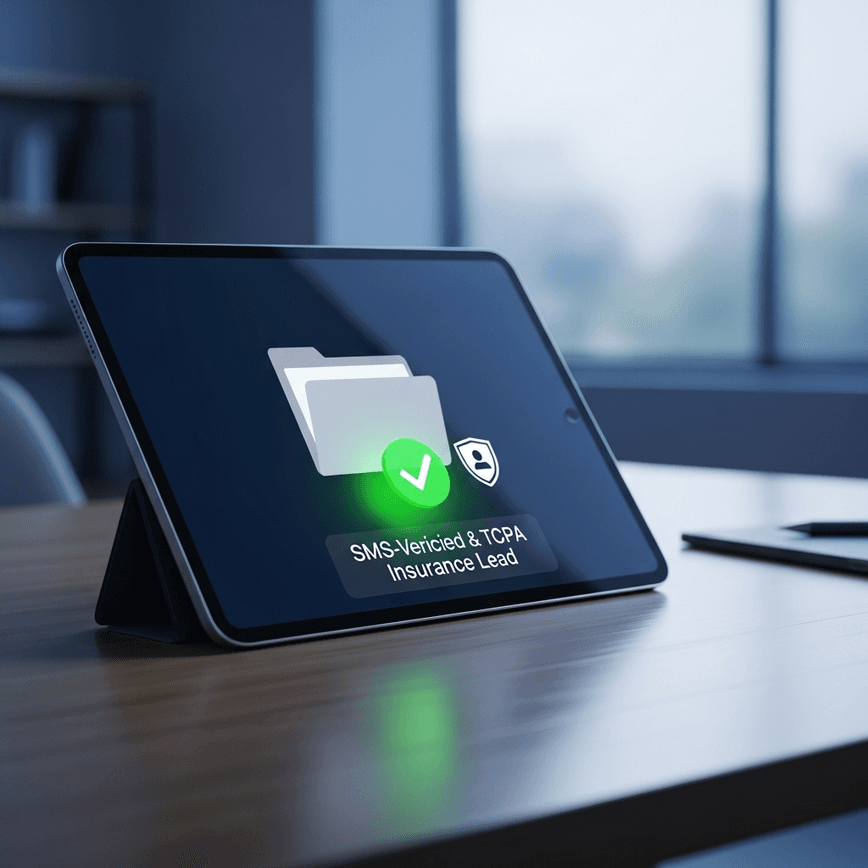 To illustrate the concept of exclusive, verified, and compliant insurance leads being delivered directly to an agent.