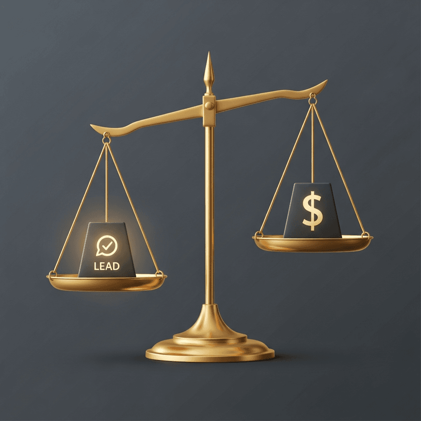 To visually represent the fairness and alignment of the 'Pay-Per-Lead' business model.