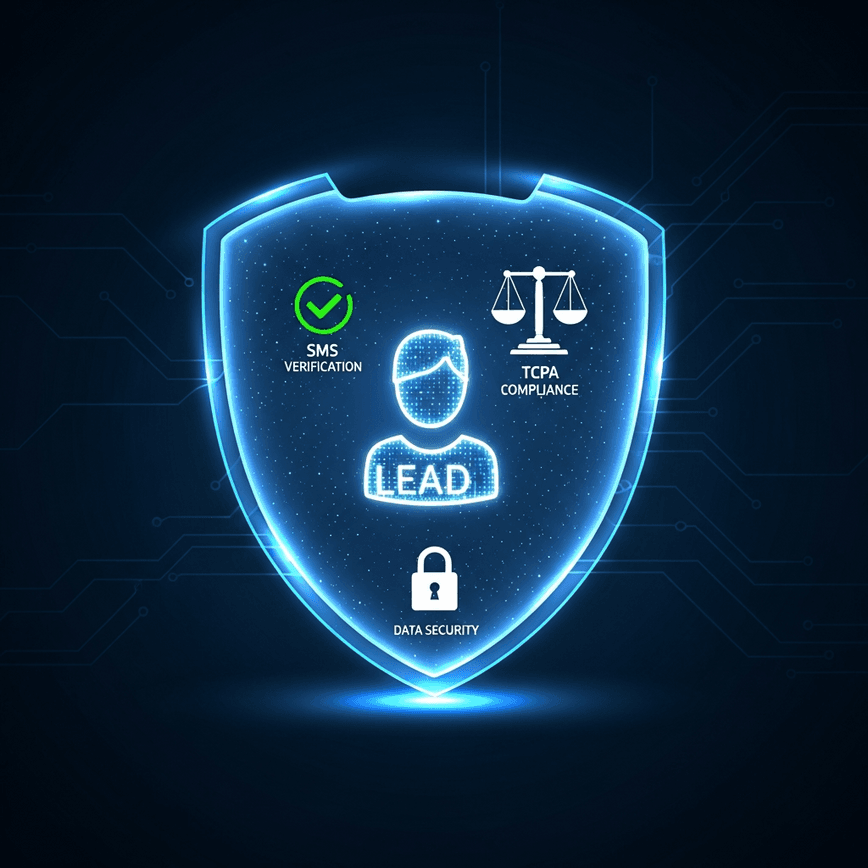 To illustrate the abstract concept of the 'technology stack' that ensures lead compliance, security, and verification.