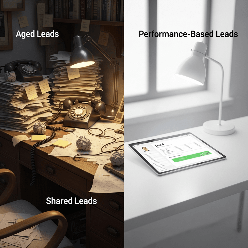 To visually contrast the different types of lead sources discussed in the article, highlighting the superiority of the performance-based model for telesales.