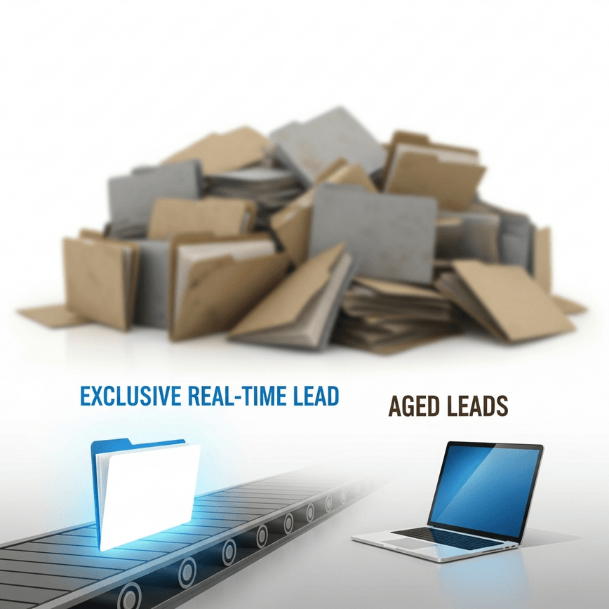 To illustrate the difference between a fresh, exclusive lead and a stale, aged lead, reinforcing the concepts of prospect burnout and competition discussed in the first checklist point.