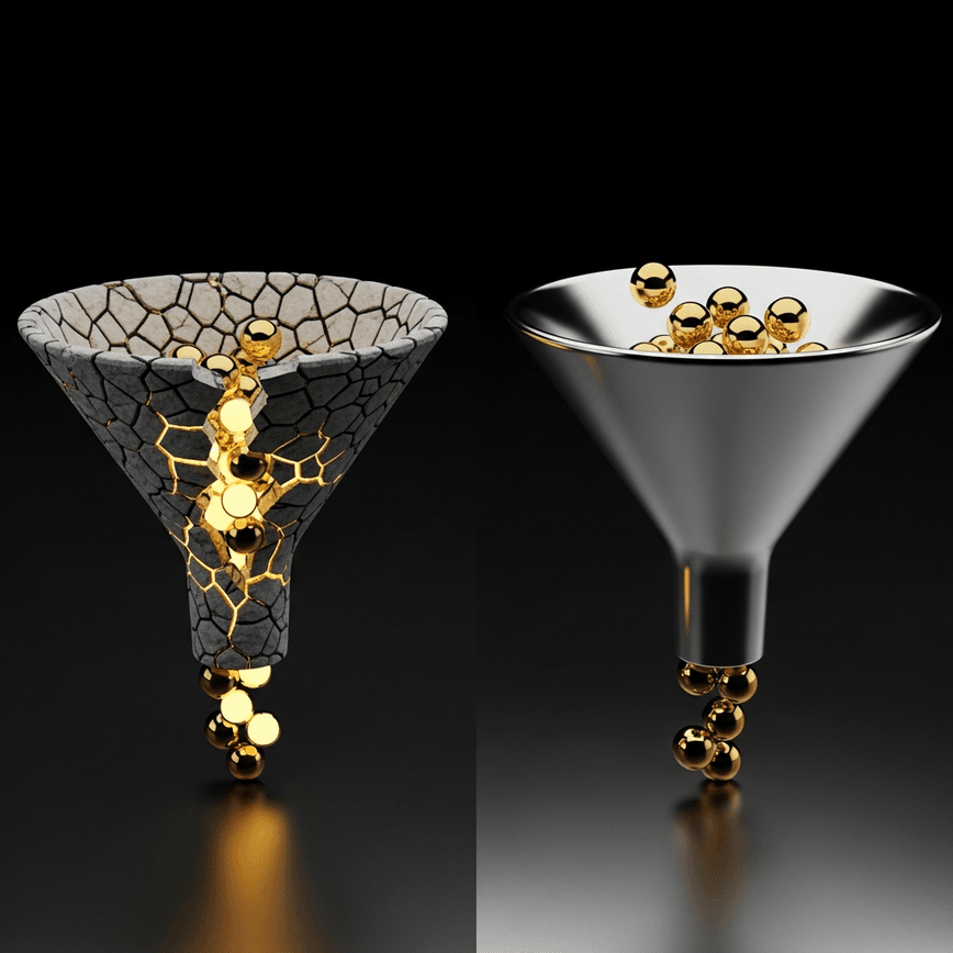 To illustrate the concept of a 'leaky' sales funnel versus an optimized one, helping agents diagnose their own process.