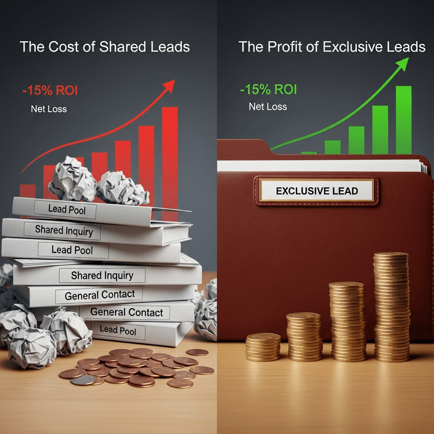 To visually demonstrate the superior Return on Investment (ROI) of premium, exclusive data compared to cheap, shared data, as explained in the 'Calculating the Real ROI' section.