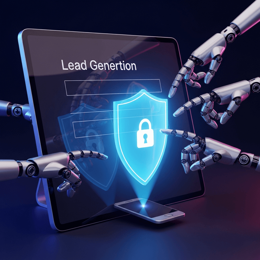 To illustrate how SMS verification acts as a security barrier, preventing automated bots from submitting fake lead information.